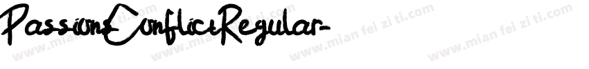 PassionsConflict Regular字体转换